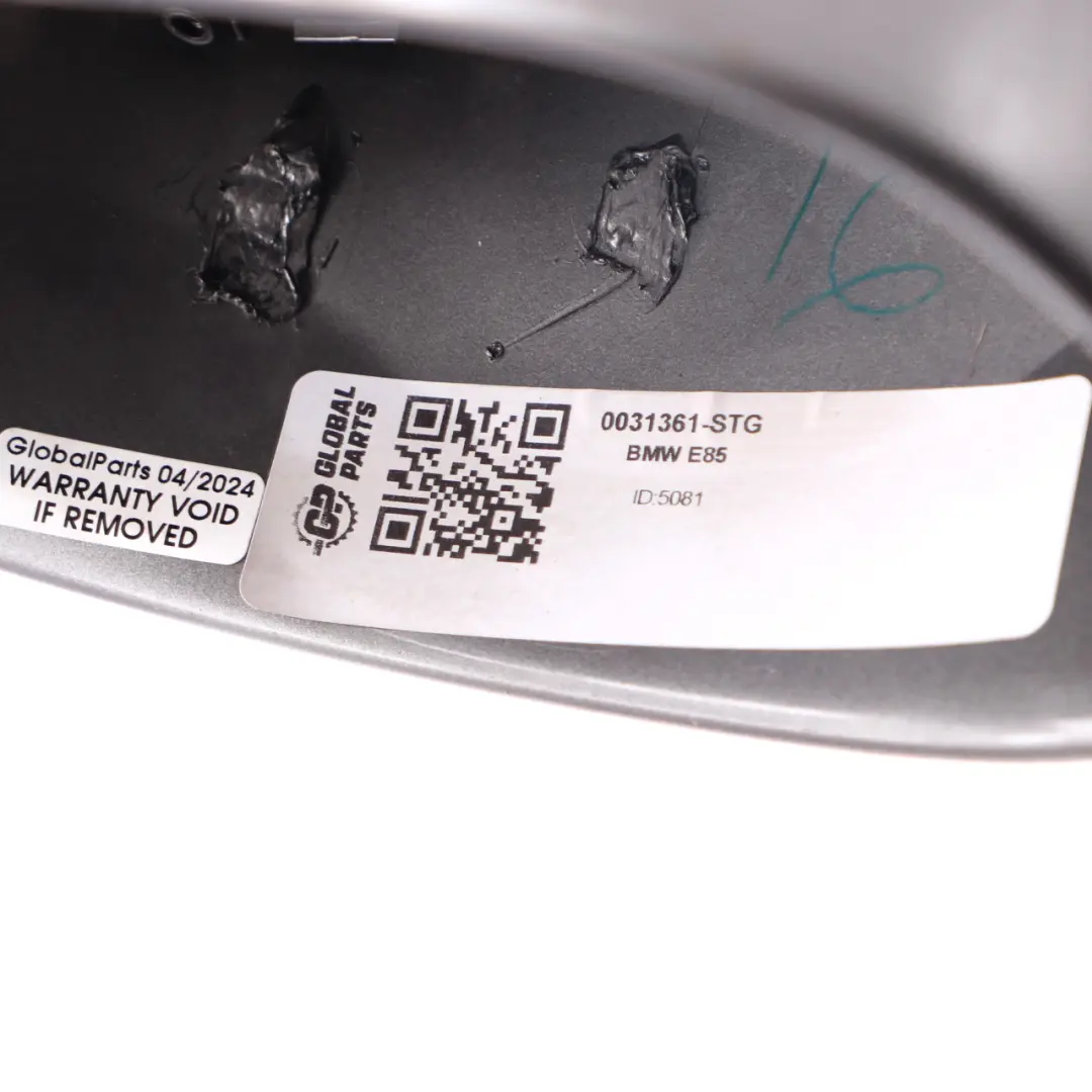  Wing Mirror Cover BMW Z4 E85 E86 Right O/S Cap Casing Sterlinggrau Metallic - SKU 0031361-STG - Part number 0031361