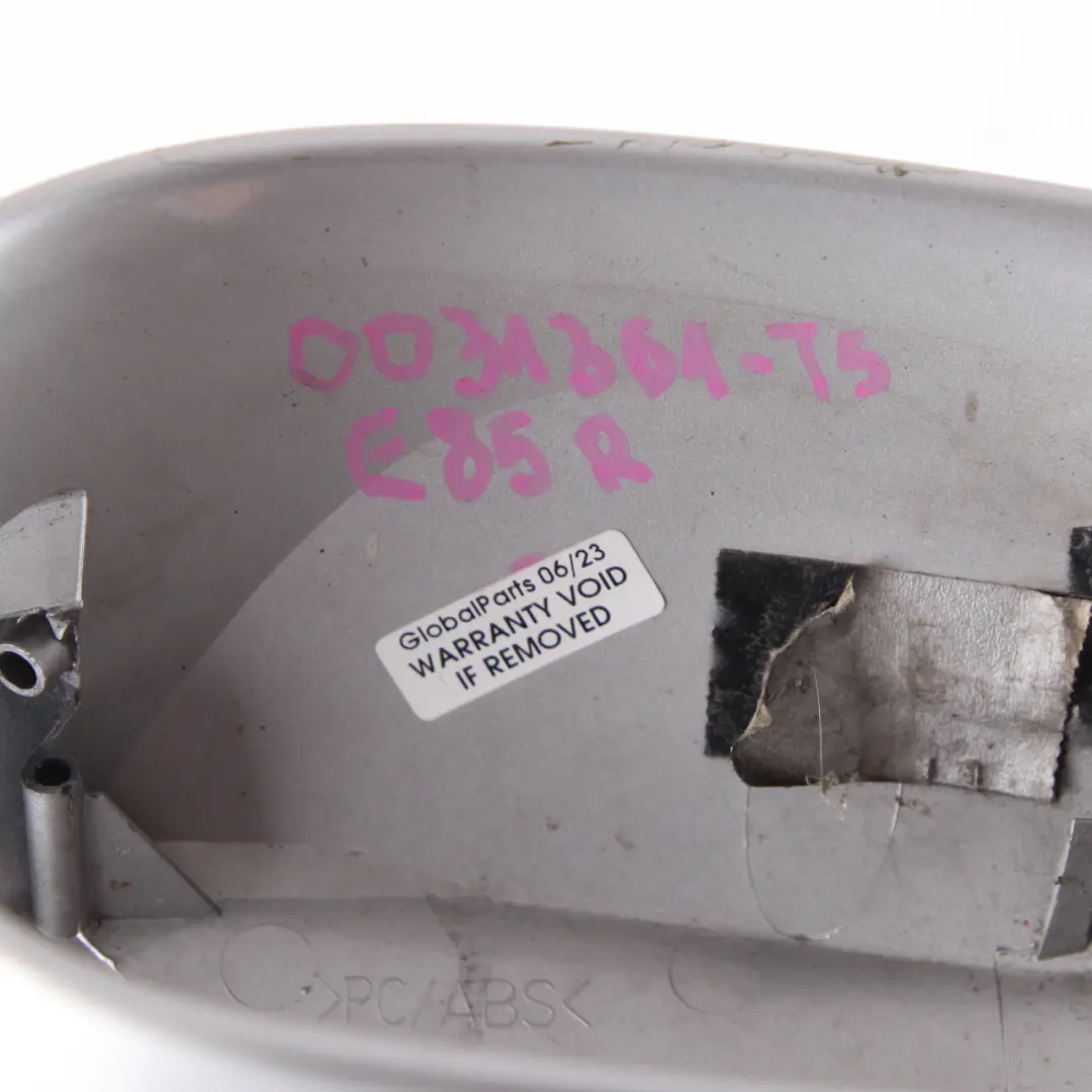 Wing Mirror Cover BMW Z4 E85 E86 Right O/S Cap Casing Titansilber Silver - 354 to with Part number 0031361 Wing Mirror Cover BMW Z4 E85 E86 Right O/S Cap Casing Titansilber Silver - 354 - SKU 0031361-TS - Part number 0031361