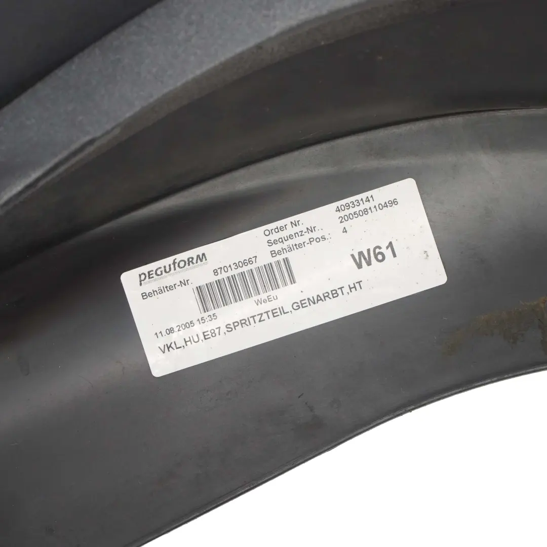 BMW E87 Bumper Rear Trim Panel Schwarz 2 Black - 668 - SKU 0032630-SCH3 - Part number 0032630