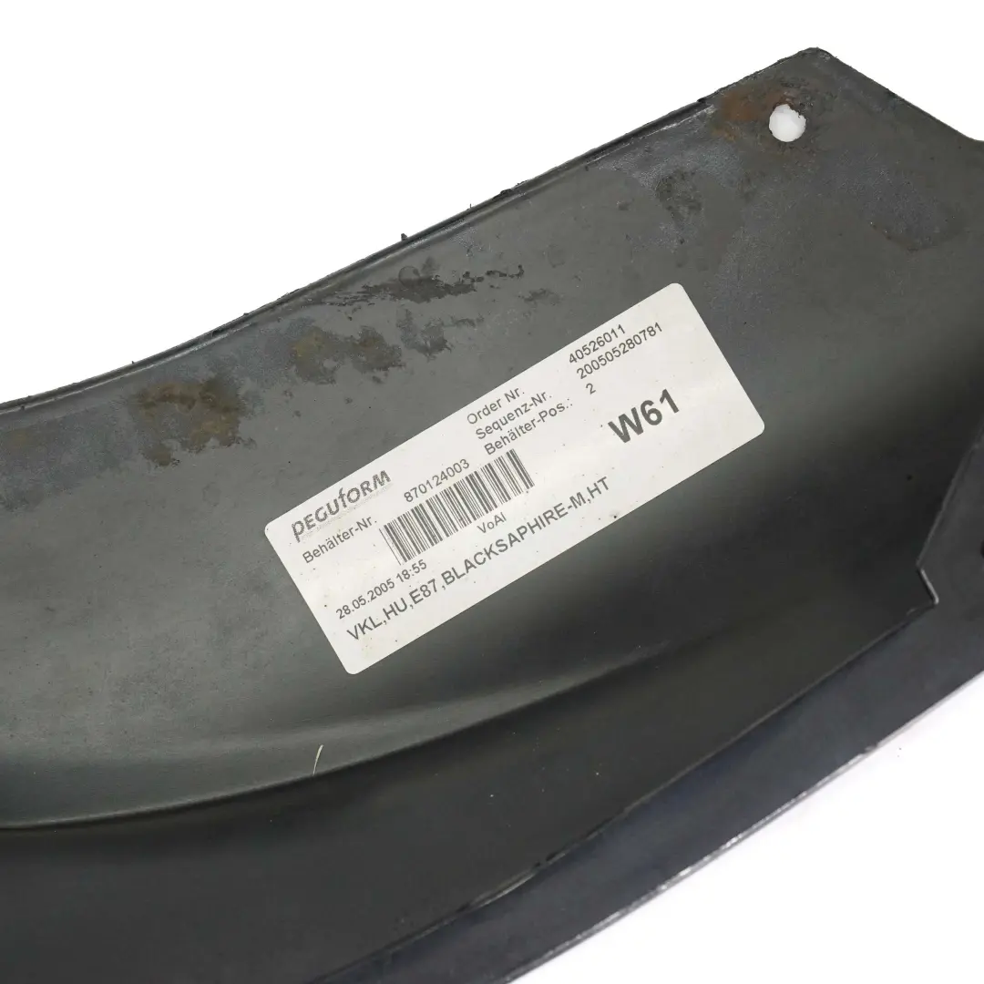  Pannello Paraurti BMW E87 Rivestimento Inferiore Posteriore Nero Zaffiro - - SKU 0032631-BS1 - Numero di parte 0032631