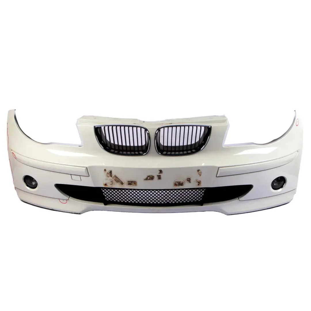 Complete Front Bumper Trim Panel Alpinweiss White 3 - 300 to BMW 1 E87 with Part number 0032635 BMW 1 E87 Complete Front Bumper Trim Panel Alpinweiss White 3 - 300 - SKU 0032635-AW - Part number 0032635