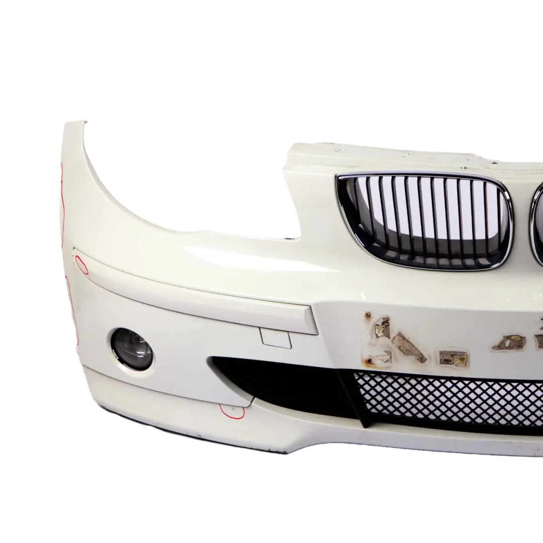 BMW 1 E87 Complete Front Bumper Trim Panel Alpinweiss White 3 - 300 - SKU 0032635-AW - Part number 0032635
