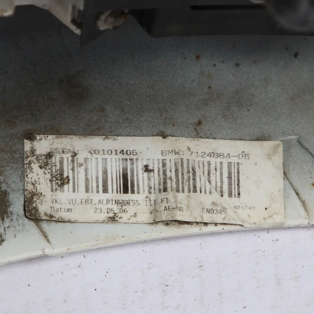 Complete Front Bumper Trim Panel Alpinweiss White 3 - 300 to BMW 1 E87 with Part number 0032635 BMW 1 E87 Complete Front Bumper Trim Panel Alpinweiss White 3 - 300 - SKU 0032635-AW - Part number 0032635