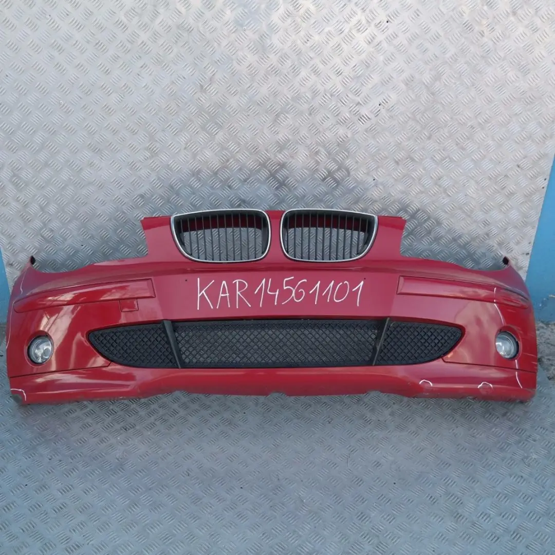 Complete Front Bumper Karmesinrot Karmesin Red Rot - A61 to BMW 1 SERIES E87 with Part number 51110032635 BMW 1 SERIES E87 Complete Front Bumper Karmesinrot Karmesin Red Rot - A61 - SKU 0032635-KAR - Part number 51110032635