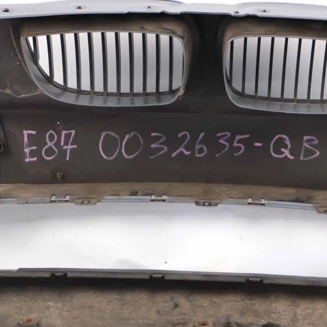 Complete Front Bumper Trim Panel Quarzblau Quartz Blue - A18 to BMW E87 with Part number 0032635 BMW E87 Complete Front Bumper Trim Panel Quarzblau Quartz Blue - A18 - SKU 0032635-QB1 - Part number 0032635