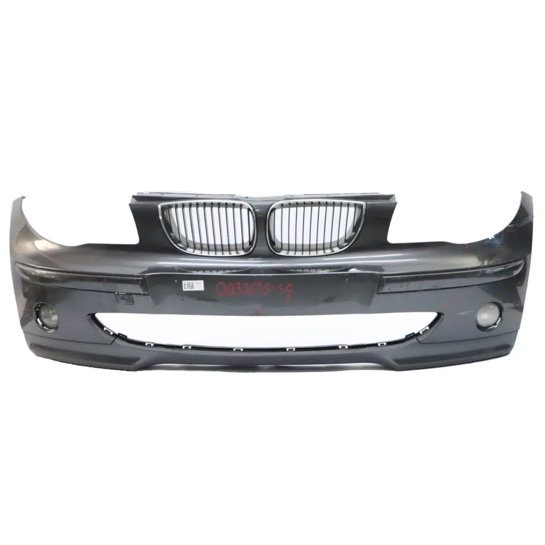 Complete Front Bumper Trim Panel Sparkling Graphite Metallic to BMW E87 with Part number 0032635 BMW E87 Complete Front Bumper Trim Panel Sparkling Graphite Metallic - SKU 0032635-SG - Part number 0032635