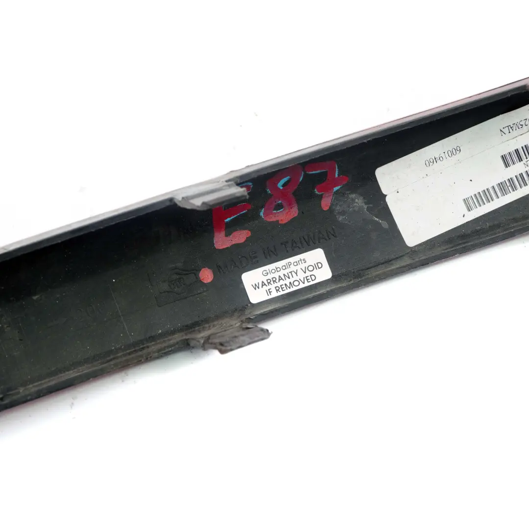 Bumper Guard Trim Strip Left N/S Karmesinrot Crimson Red to BMW 1 Series E87 with Part number 0032637 BMW 1 Series E87 Bumper Guard Trim Strip Left N/S Karmesinrot Crimson Red - SKU 0032637-KAR - Part number 0032637