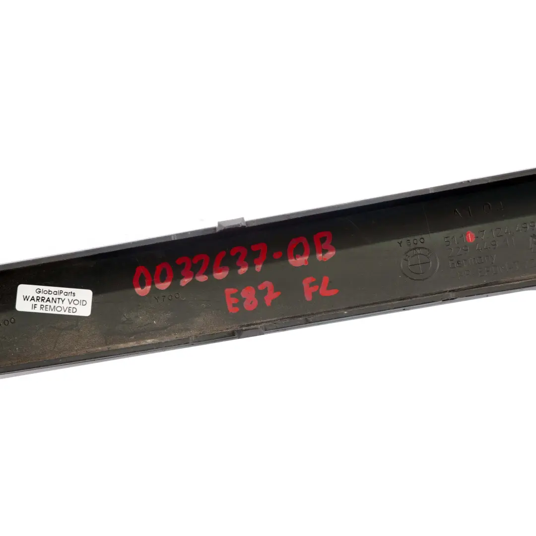 Stoßstange Stossleiste Vorne Links Quarzblau Metallic A18 für BMW 1 er E87 mit Teilenummer 7124499 BMW 1 er E87 Stoßstange Stossleiste Vorne Links Quarzblau Metallic A18 - SKU 0032637-QB - Teilenummer 7124499