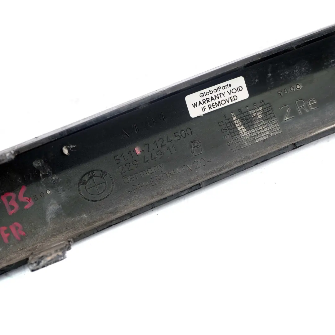 Bumper Guard Strip Front Right O/S Black Sapphire to BMW 1 Series E87 with Part number 7124500 BMW 1 Series E87 Bumper Guard Strip Front Right O/S Black Sapphire - SKU 0032638-BS - Part number 7124500