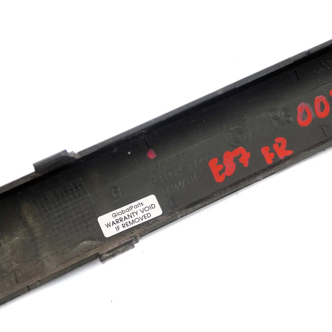 BMW 1 Series E87 Bumper Guard Trim Strip Right O/S Schwarz Black 7124502 - SKU 0032640-SCH - Part number 0032640