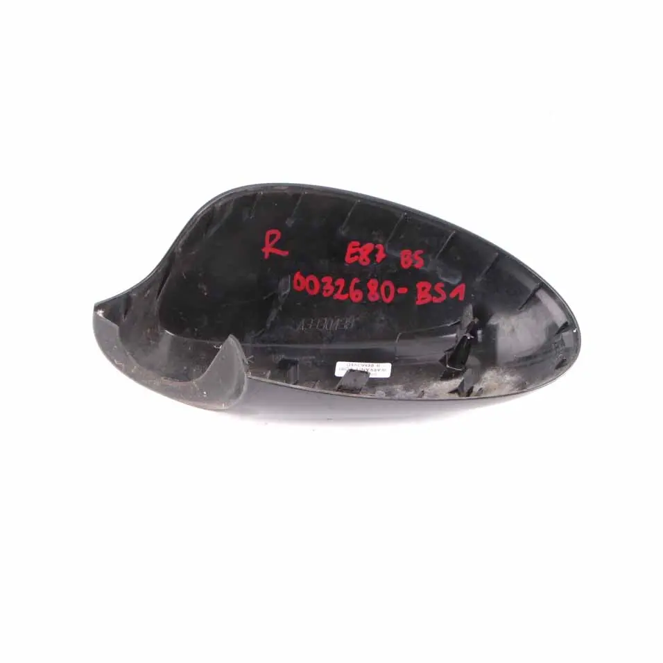 Cap Right O/S Wing Mirror Black Sapphire Metallic to BMW E81 E87 Cover with Part number 0032680 BMW E81 E87 Cover Cap Right O/S Wing Mirror Black Sapphire Metallic - SKU 0032680-BS1 - Part number 0032680