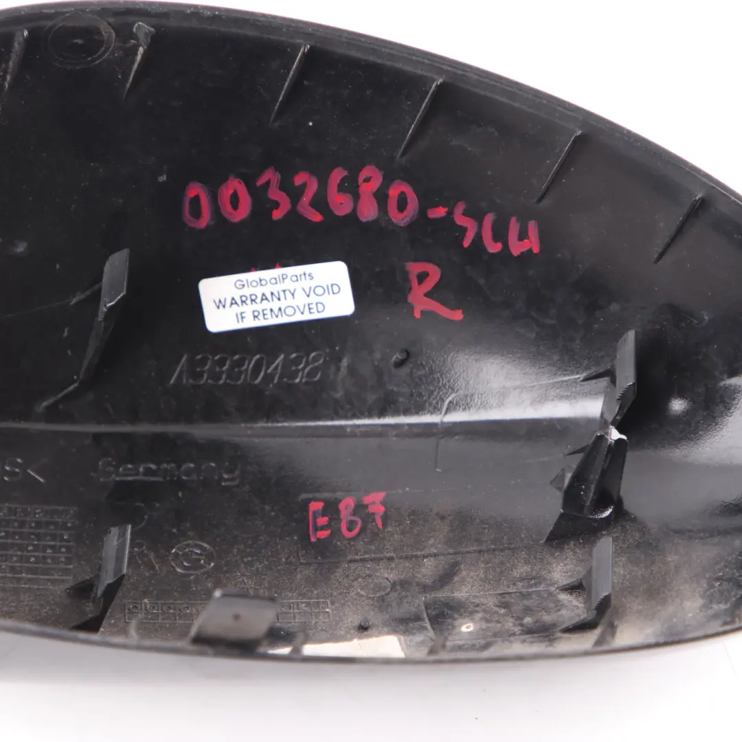 BMW E87 Destra Coperchio Involucro Specchio D'ala Nero Schwarz 2 - 668 - SKU 0032680-SCH - Numero di parte 0032680