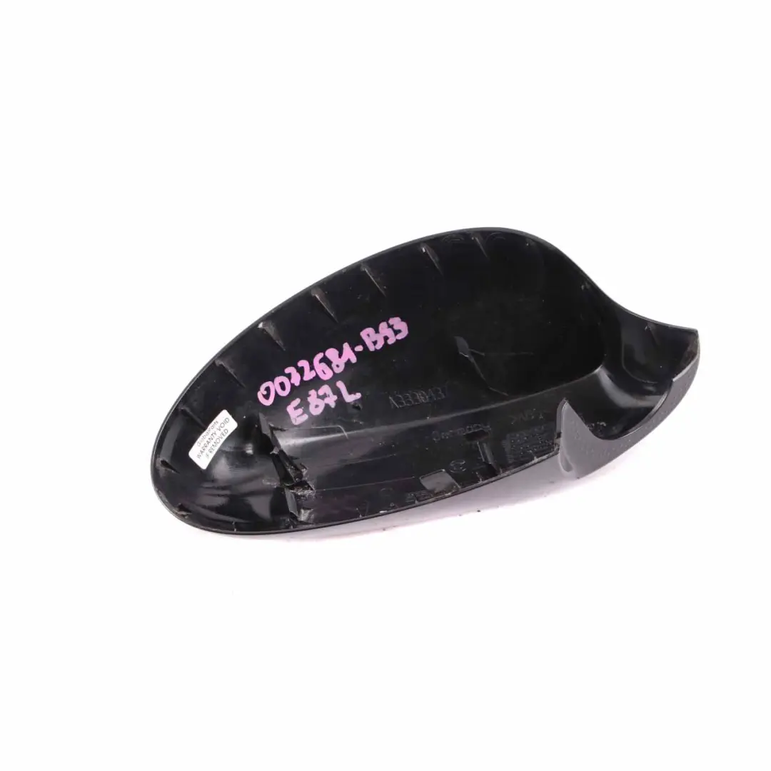 Wing Mirror Cover BMW E81 E87 3 Cap Left N/S Black Sapphire Metallic 475 to with Part number 0032681 Wing Mirror Cover BMW E81 E87 3 Cap Left N/S Black Sapphire Metallic 475 - SKU 0032681-BS3 - Part number 0032681