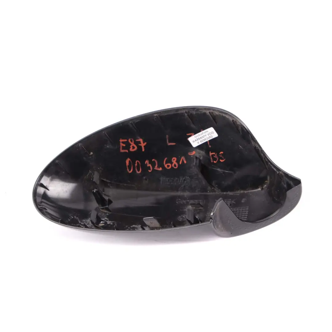 BMW E81 E87 Spiegel Abdeckung Links Black Schwarz Sapphire Metallic 475 - SKU 0032681-BS - Teilenummer 0032681