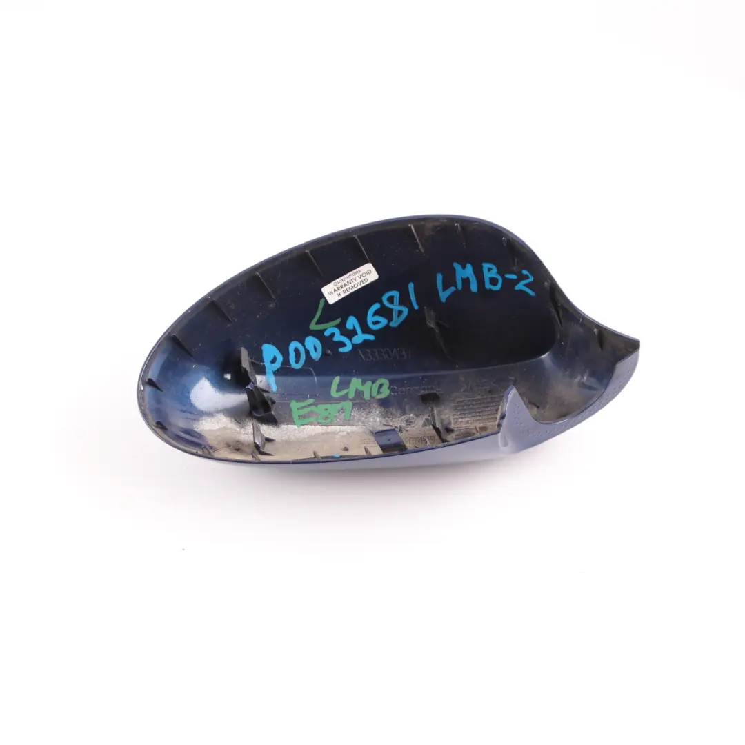 Wing Mirror Cover BMW E81 E82 E87 Cap Casing Left N/S Le Mans Blue 381 to with Part number 0032681 Wing Mirror Cover BMW E81 E82 E87 Cap Casing Left N/S Le Mans Blue 381 - SKU 0032681-LMB2 - Part number 0032681