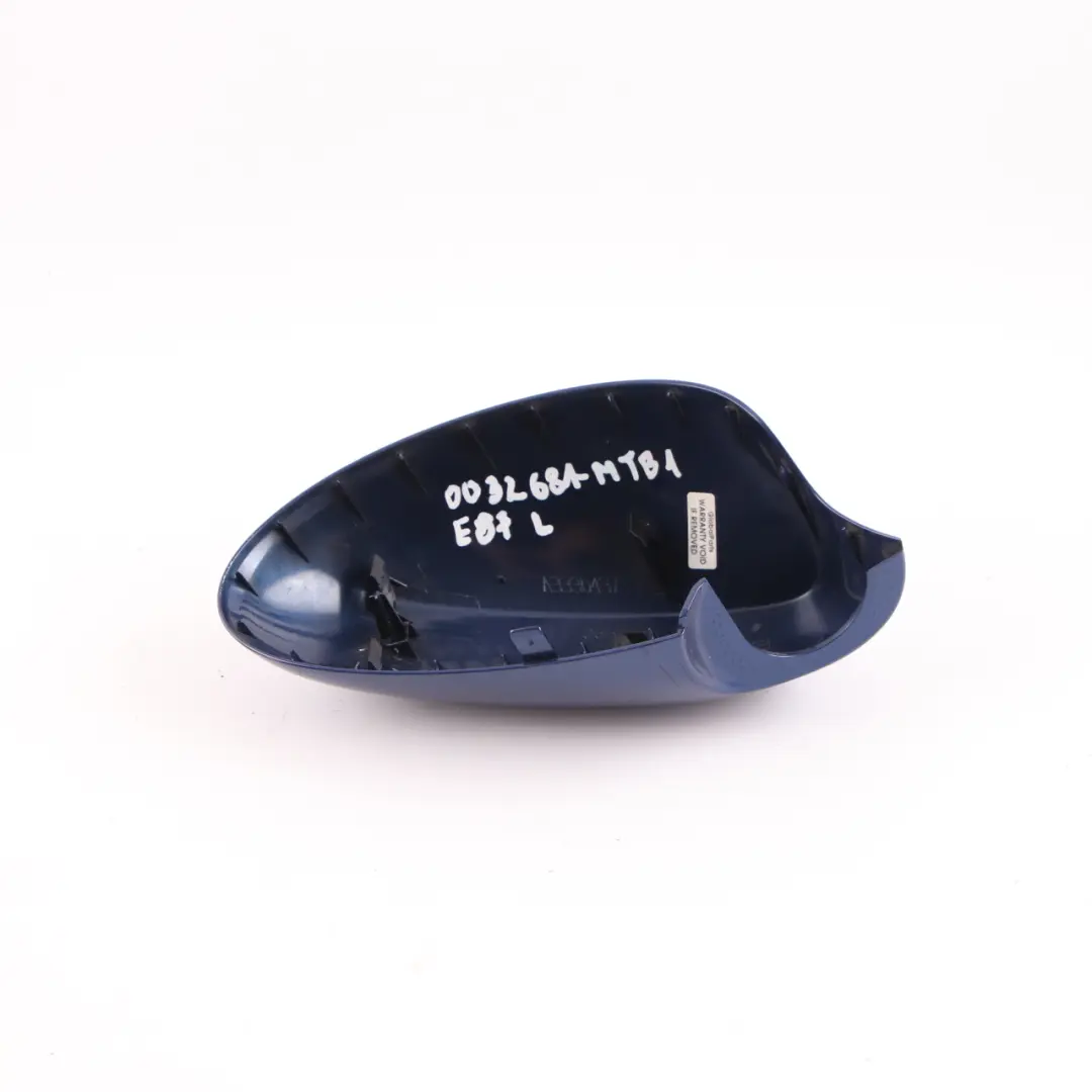 Wing Mirror Cover Cap Casing Left N/S Montegoblau Montego Blue A51 to BMW E81 E87 with Part number 0032681 BMW E81 E87 Wing Mirror Cover Cap Casing Left N/S Montegoblau Montego Blue A51 - SKU 0032681-MTB1 - Part number 0032681