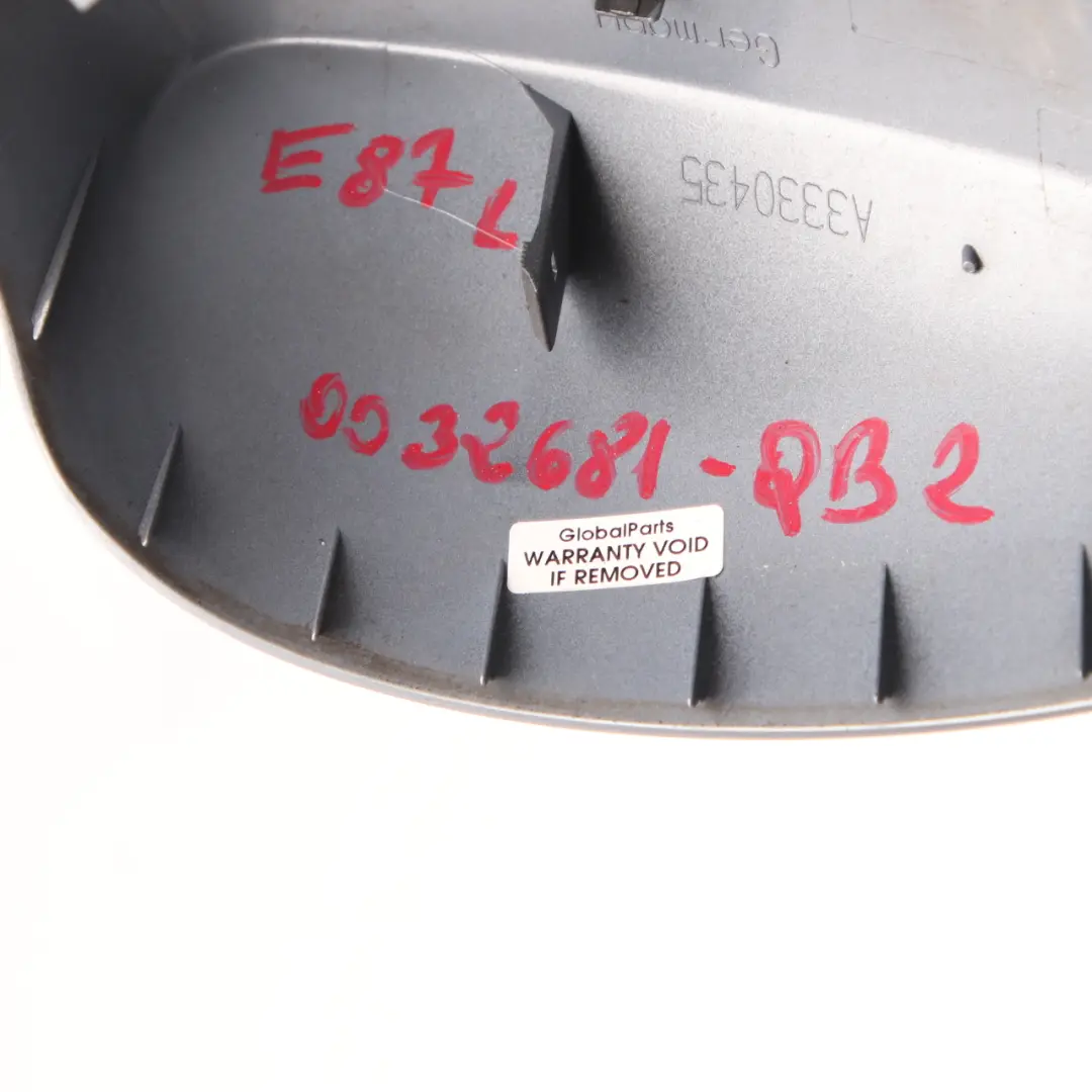 Wing Mirror Cover BMW E81 E87 Cap Casing Left N/S Quarzblau Blue A18 to with Part number 0032681 Wing Mirror Cover BMW E81 E87 Cap Casing Left N/S Quarzblau Blue A18 - SKU 0032681-QB2 - Part number 0032681