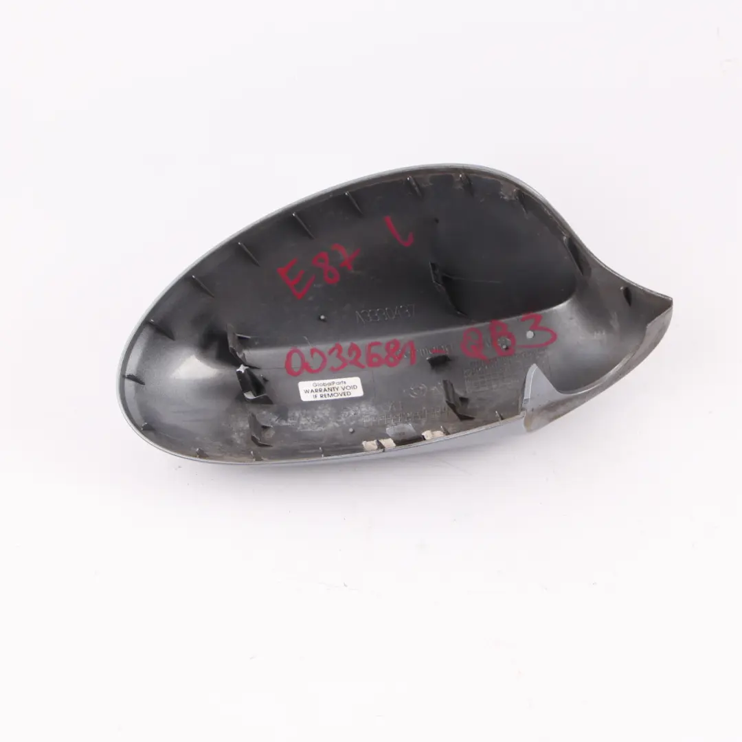 Wing Mirror Cover BMW E81 E87 Cap Casing Left N/S Quarzblau Blue A18 to with Part number 0032681 Wing Mirror Cover BMW E81 E87 Cap Casing Left N/S Quarzblau Blue A18 - SKU 0032681-QB3 - Part number 0032681