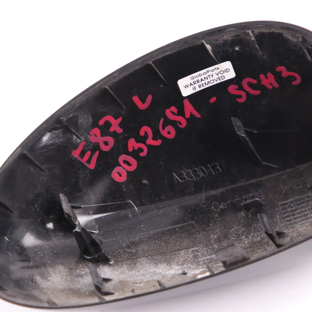  Wing Mirror Cover BMW E81 E82 E87 Cap Casing Left N/S Schwarz 2 Black - 668 - SKU 0032681-SCH3 - Part number 0032681