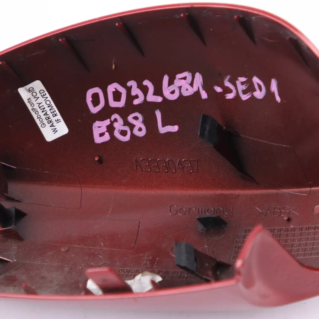 Wing Mirror Cover BMW E87 E81 Cap Casing Left N/S Sedonarot Metallic A79 Red to with Part number 0032681 Wing Mirror Cover BMW E87 E81 Cap Casing Left N/S Sedonarot Metallic A79 Red - SKU 0032681-SED1 - Part number 0032681
