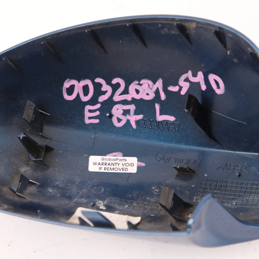 Coque De Rétroviseur Extérieur BMW E81 E87 Gauche Sydneyblau Blue Metallic A19 pour à propos du numéro de pièce 0032681 Coque De Rétroviseur Extérieur BMW E81 E87 Gauche Sydneyblau Blue Metallic A19 - SKU 0032681-SYD - Numéro de pièce 0032681