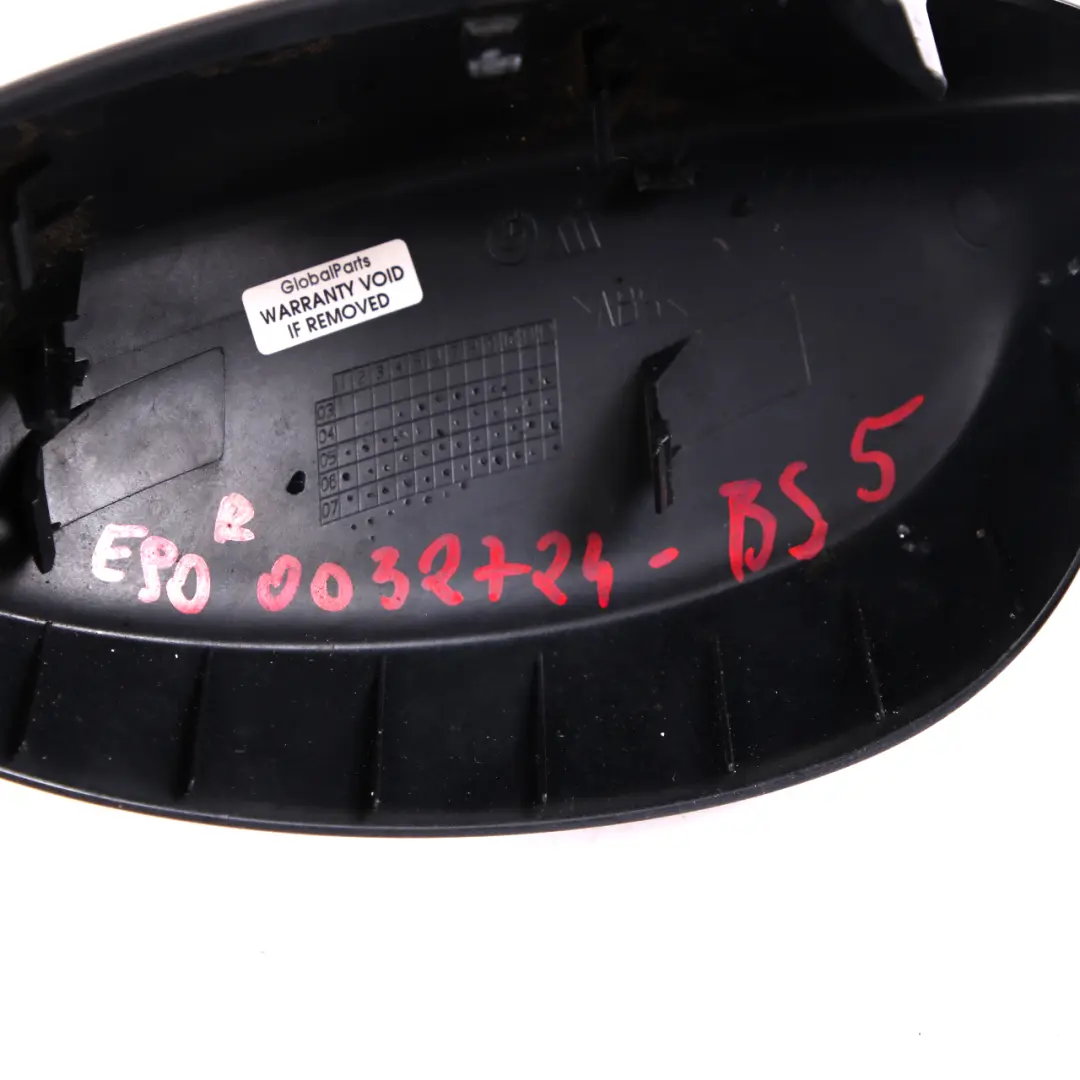 Cover Wing Mirror BMW E90 E91 5 Right Cap O/S Casing Black Sapphire Metallic 475 - SKU 0032724-BS5 - Part number 0032724