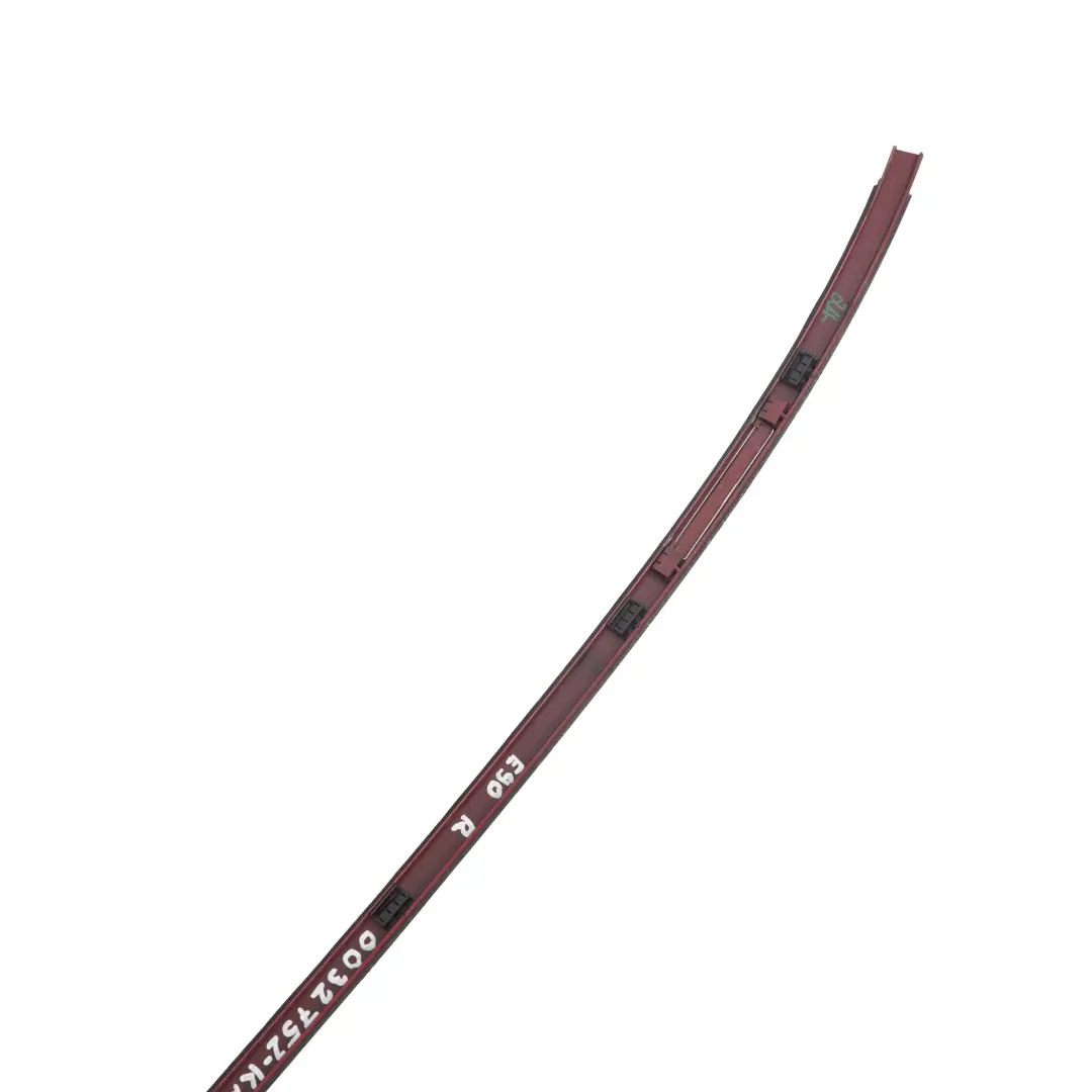 BMW E90 Techo Derecho Moldura Barandilla Trim Karmesinrot Rojo Carmesi - A61 - SKU 0032752-KAR - Número de pieza 0032752