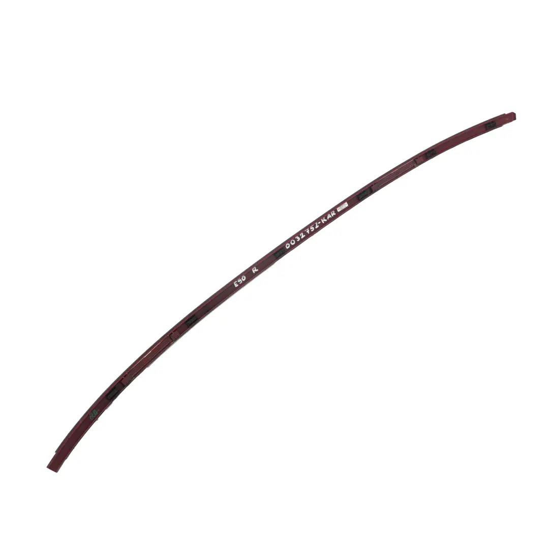 BMW 3 E90 Right Roof Moulding Railing Trim O/S Karmesinrot Crimson Red - A61 - SKU 0032752-KAR - Part number 0032752