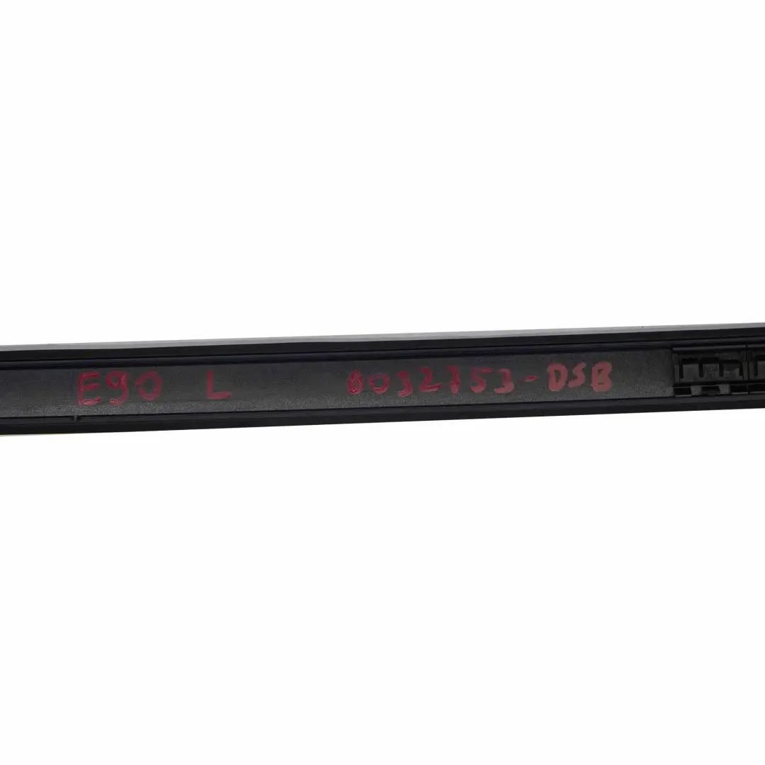 Left Roof Moulding Railing Gutter Trim N/S Tiefseeblau Blue - A76 BMW E90 - SKU 0032753-DSB - Part number 51130032753
