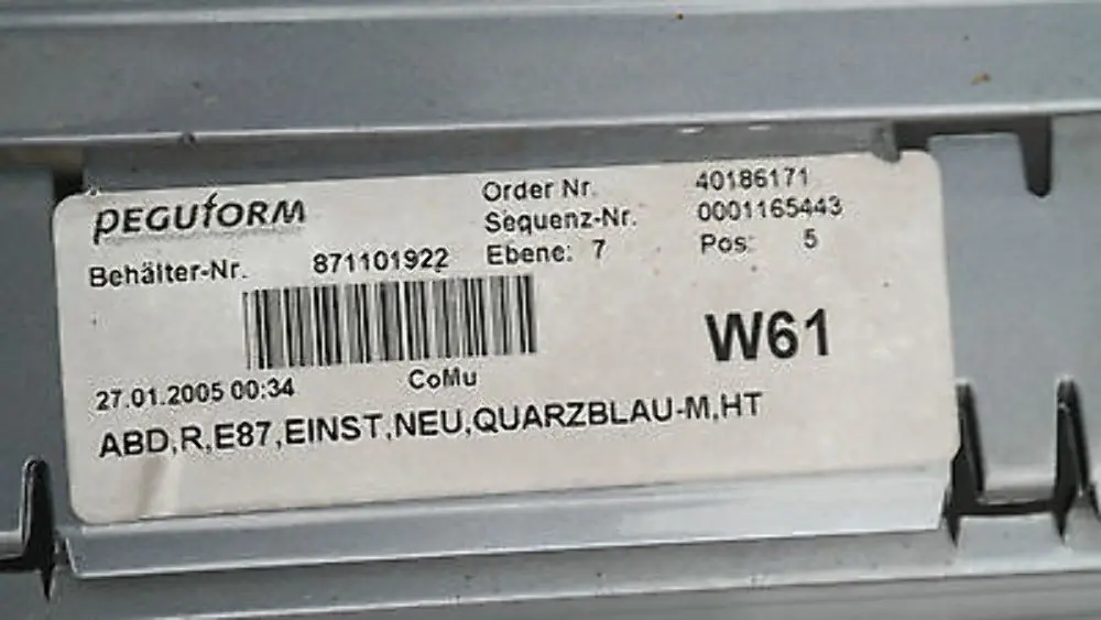 BMW 1 E87 Nakładka próg prawy Quarzblau - SKU 0032948-QB11 - Numer Części 51770032948