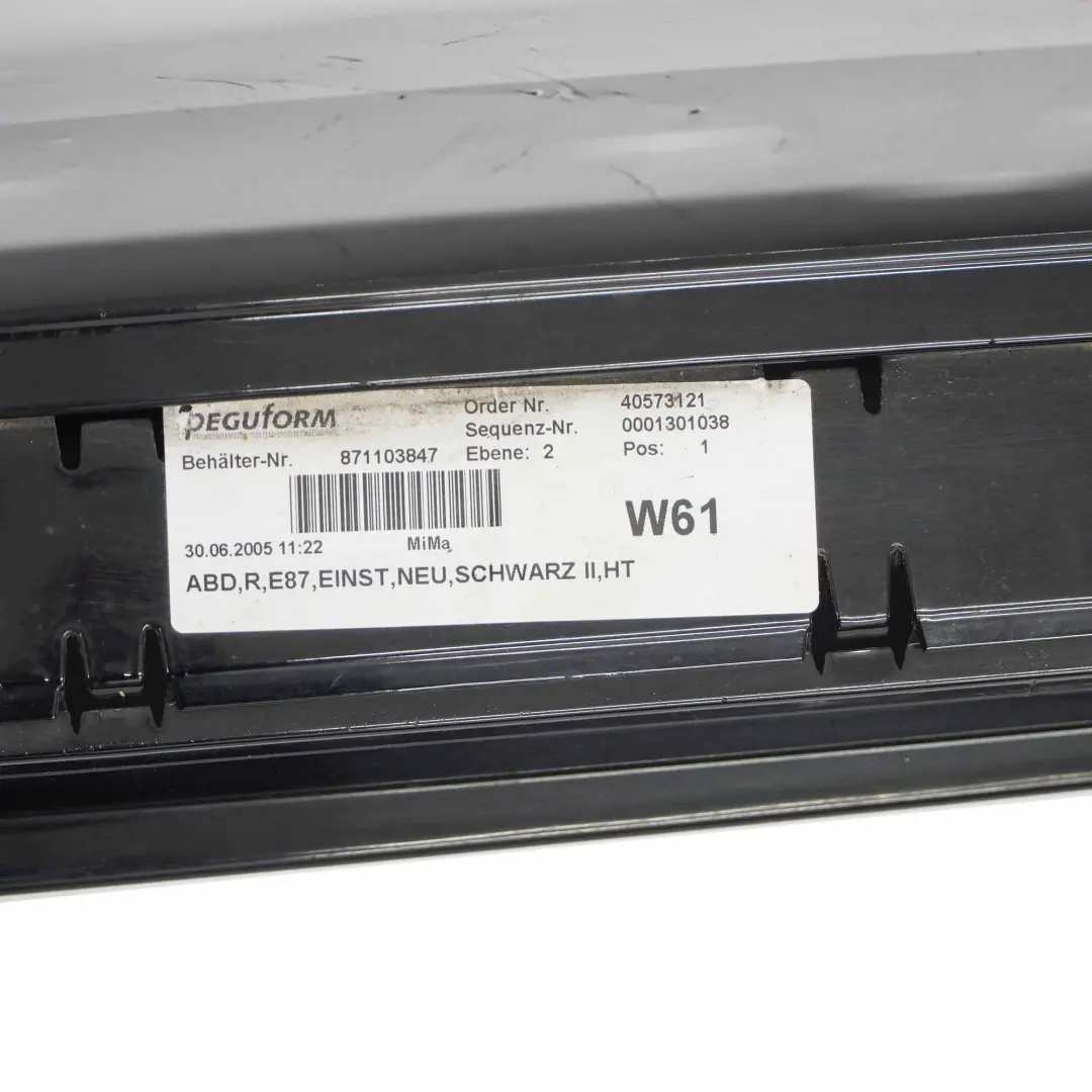 BMW E87 Cover Sill Strip Side Skirt Right O/S Black Schwarz 2 - 668 - SKU 0032948-SCH6 - Part number 0032948