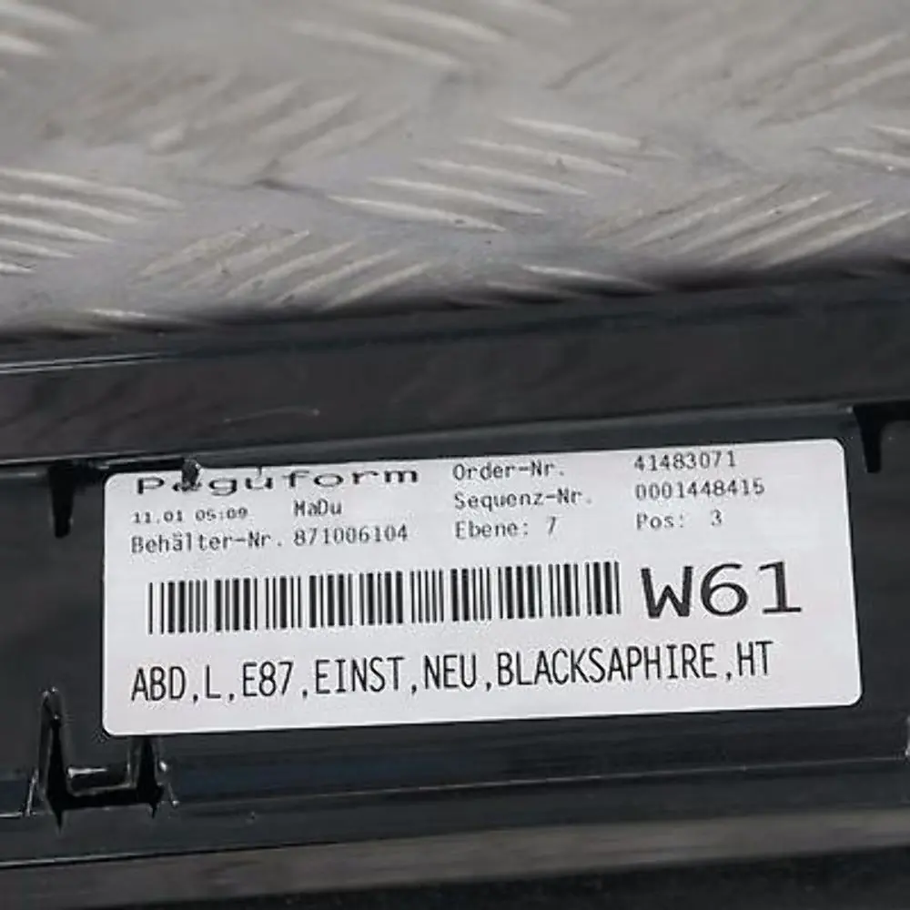 BMW E87 Listwa Progowa Boczna Lewa Czarny Szafirowy Metalik - 475 - SKU 0032949-BS1 - Numer Części 0032949-BS1