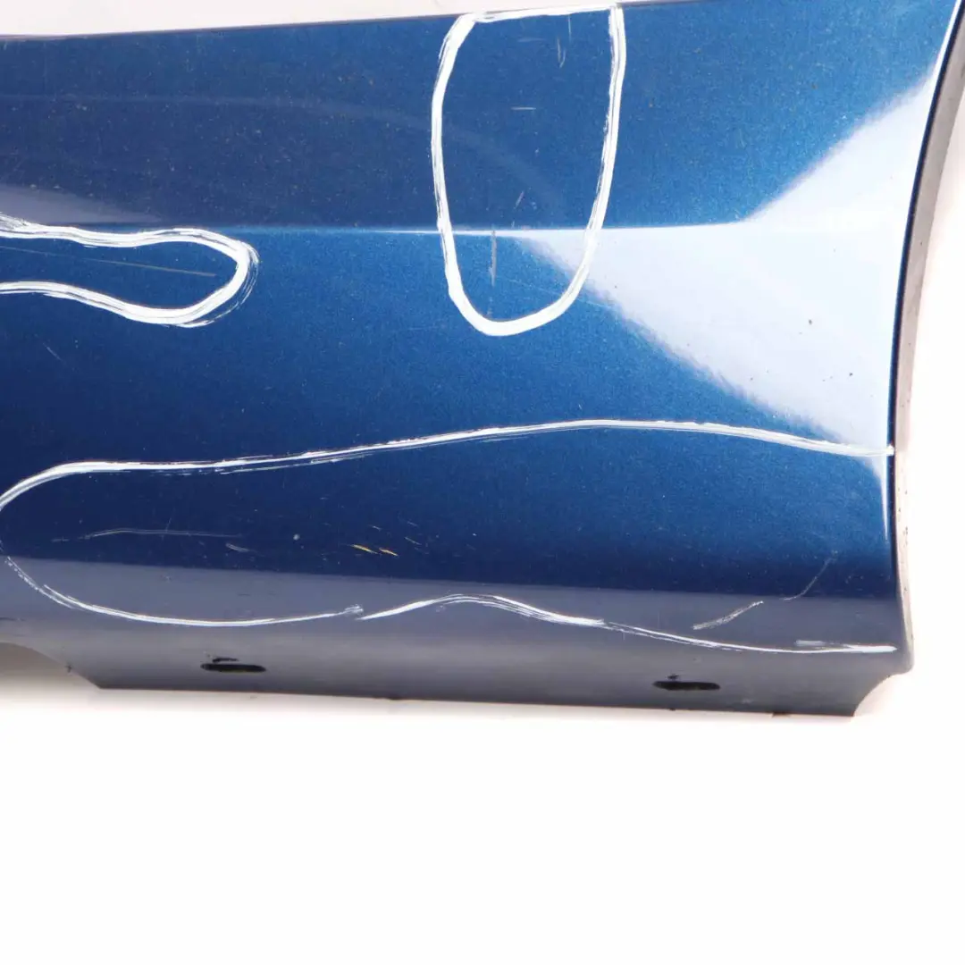 BMW E87 Sill Strip Side Skirt Left N/S Monacoblau Monaco Blue Metallic - A35 - SKU 0032949-MB - Part number 32949