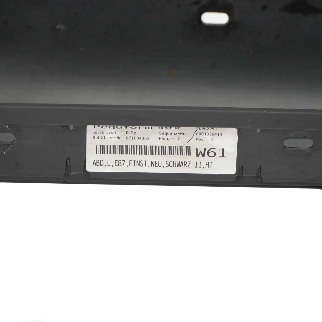 BMW E87 Sill Strip Side Skirt Left N/S Schwarz 2 - 668 - SKU 0032949-SCH2 - Part number 51770032949