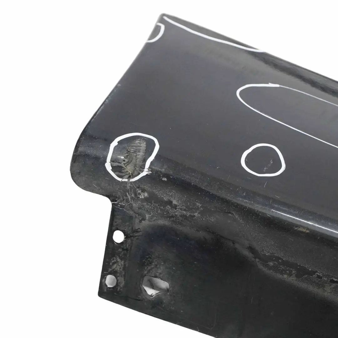 BMW E90 E91 Faldón lateral derecho Zafiro negro metalizado - 475 - SKU 0032950-BS5 - Número de pieza 0032950