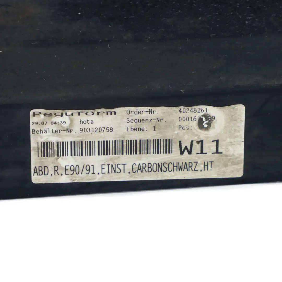 BMW E90 E91 Faldon Lateral Derecho Carbonschwarz Carbon Black - 416 - SKU 0032950-CAR3 - Número de pieza 0032950