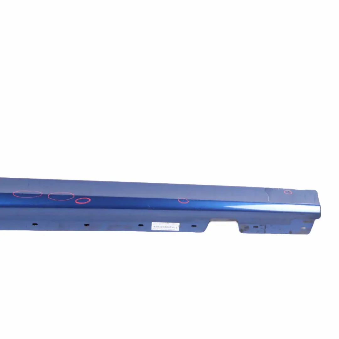 BMW E90 E91 Side Skirt Sill Strip Right O/S Montegoblau Blau Blue Metallic - A51 - SKU 0032950-MTB5 - Part number 0032950
