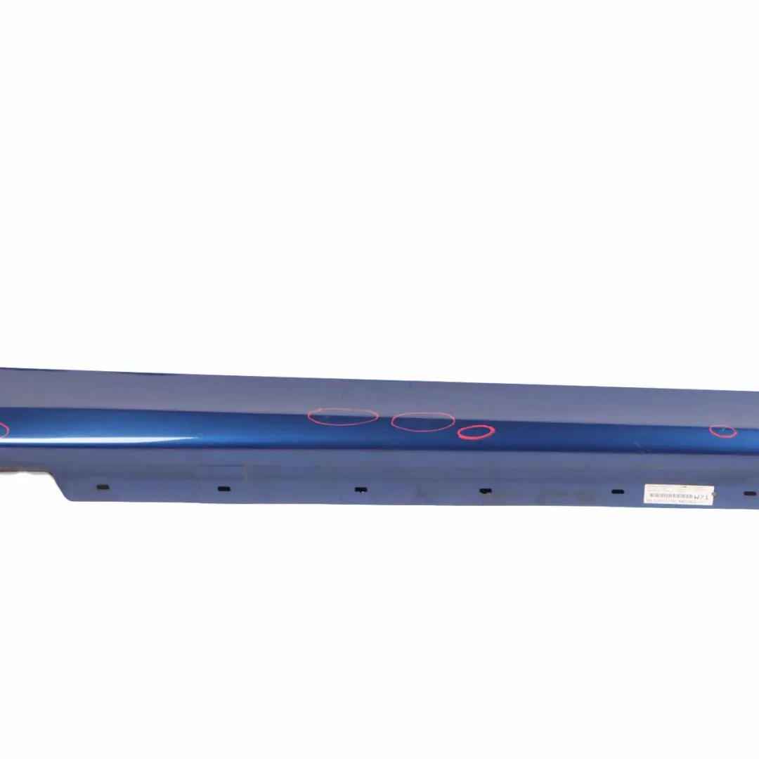 Side Skirt Sill Strip Right O/S Montegoblau Blau Blue Metallic - A51 to BMW E90 E91 with Part number 0032950 BMW E90 E91 Side Skirt Sill Strip Right O/S Montegoblau Blau Blue Metallic - A51 - SKU 0032950-MTB5 - Part number 0032950