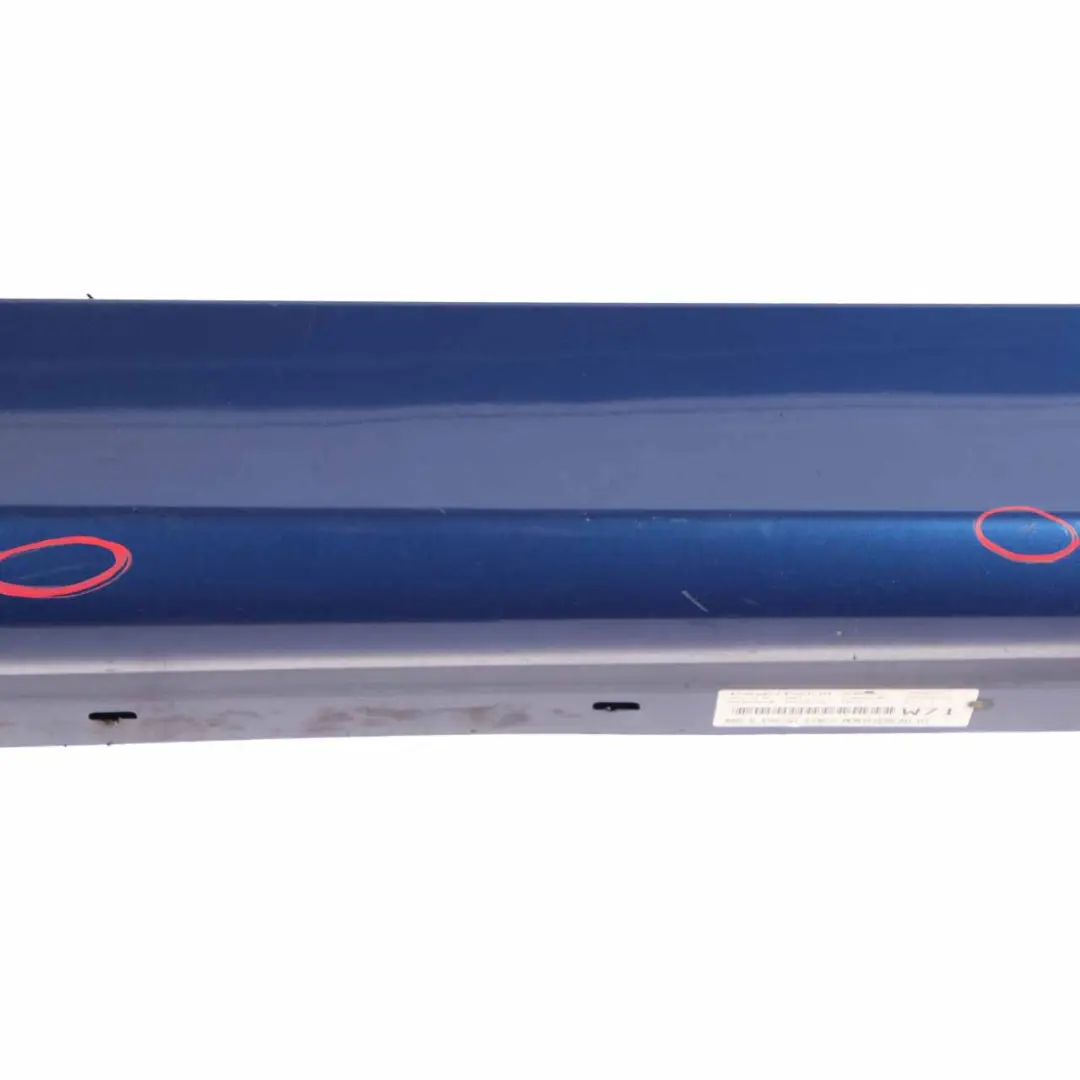 BMW E90 E91 Side Skirt Sill Strip Right O/S Montegoblau Blau Blue Metallic - A51 - SKU 0032950-MTB5 - Part number 0032950