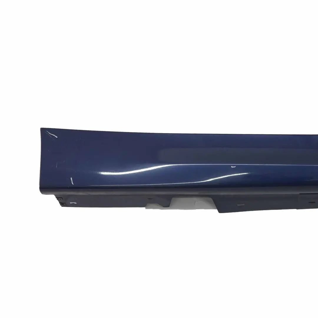 BMW E90 E91 Listón de umbral Faldon Lateral Derecho Mysticblau Mystic Blue - A07 - SKU 0032950-MYS3 - Número de pieza 0032950