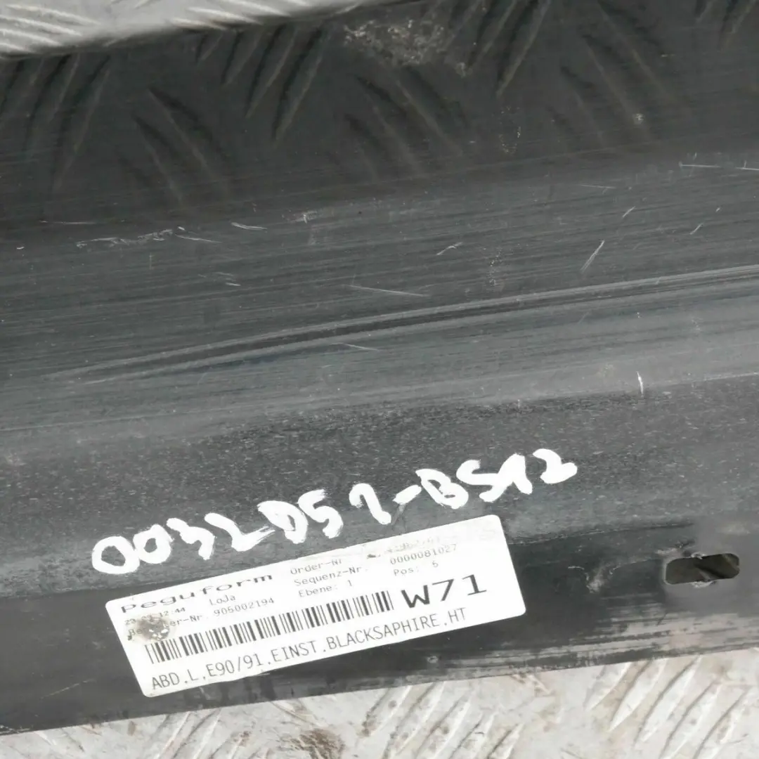 listwa nakładka próg lewy black saphire do BMW E90 o numerze 51770032951 BMW E90 listwa nakładka próg lewy black saphire - SKU 0032951-BS12 - Numer Części 51770032951