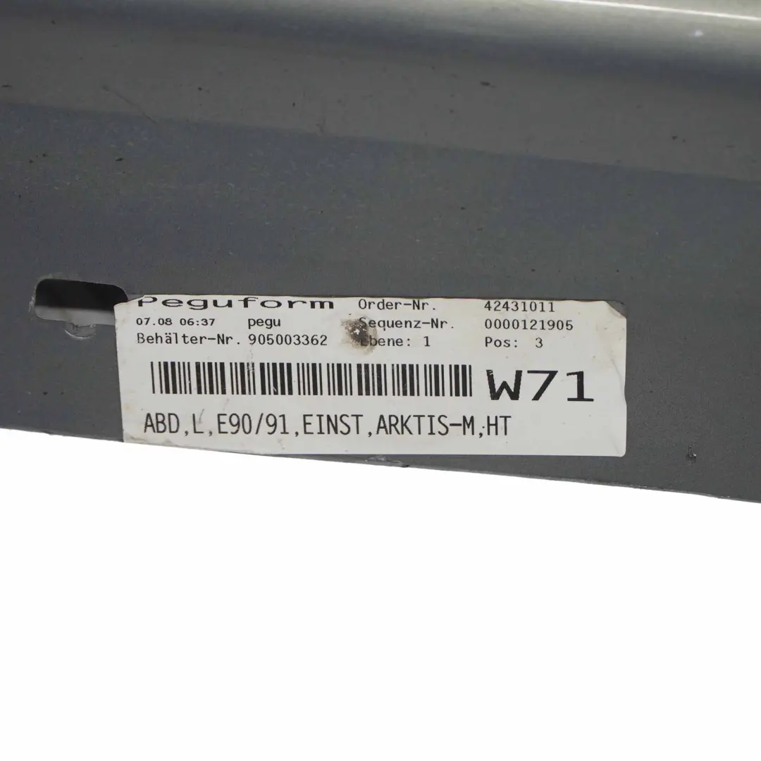 BMW 3 Series E90 E91 Sill Cover Strip Side Skirt Left N/S Arktis Metallic - A34 - SKU 0032951-AM2 - Part number 0032951