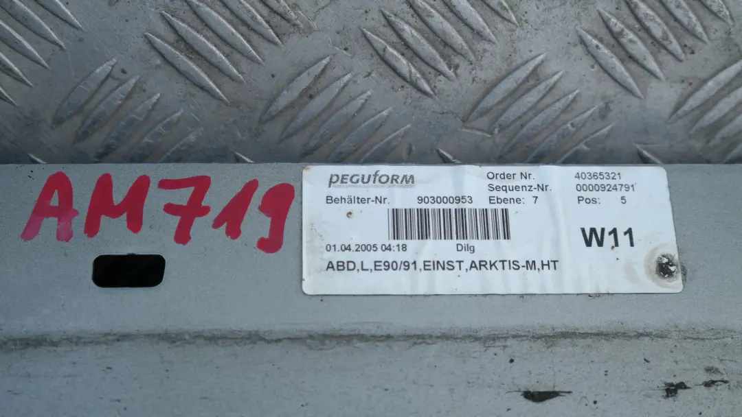 BMW 3 E90 E91 Schwellerleiste Blende Schweller links Arktis Metallic A34 - SKU 0032951-AM3 - Teilenummer 32951