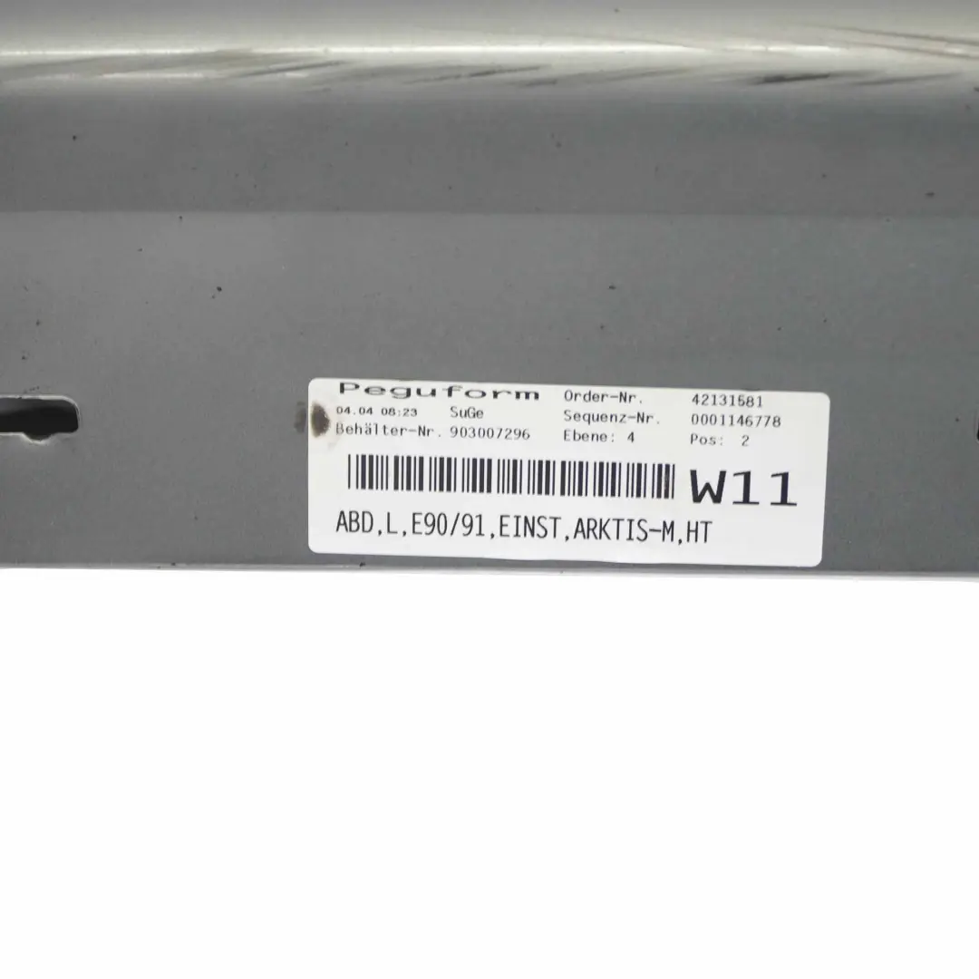 BMW E90 E91 Battiscopa Laterale Sinistro Arktis Metallic - A34 - SKU 0032951-AM4 - Numero di parte 0032951
