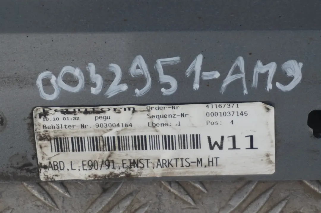 BMW 3 Series 9 E90 E91 Sill Strip Side Skirt Left N/S Arktis Metallic - A34 - SKU 0032951-AM9 - Part number 0032951