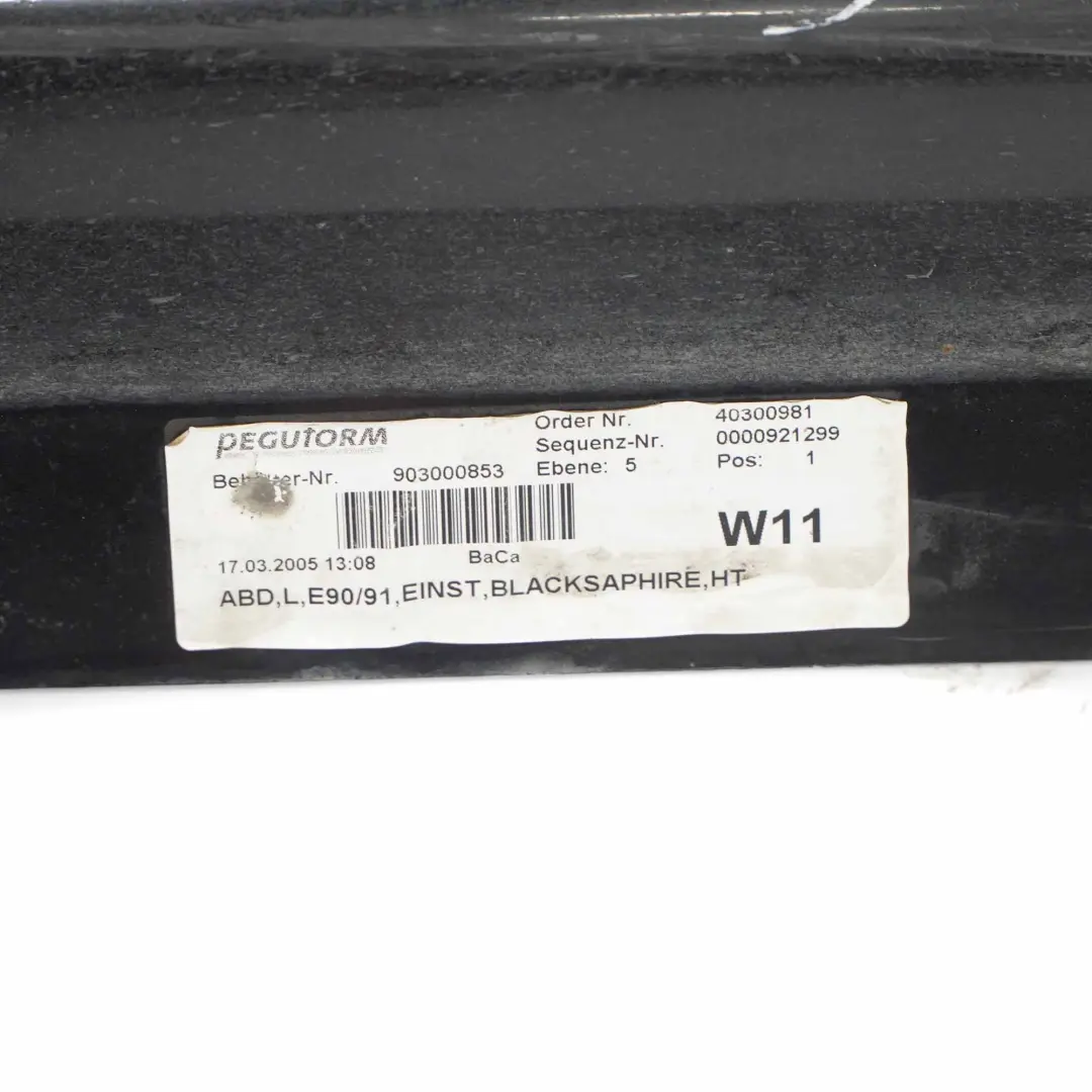 Próg Nakładka Lewa Black Sapphire 475 do BMW E90 E91 o numerze 32951 BMW E90 E91 Próg Nakładka Lewa Black Sapphire 475 - SKU 0032951-BS2 - Numer Części 32951