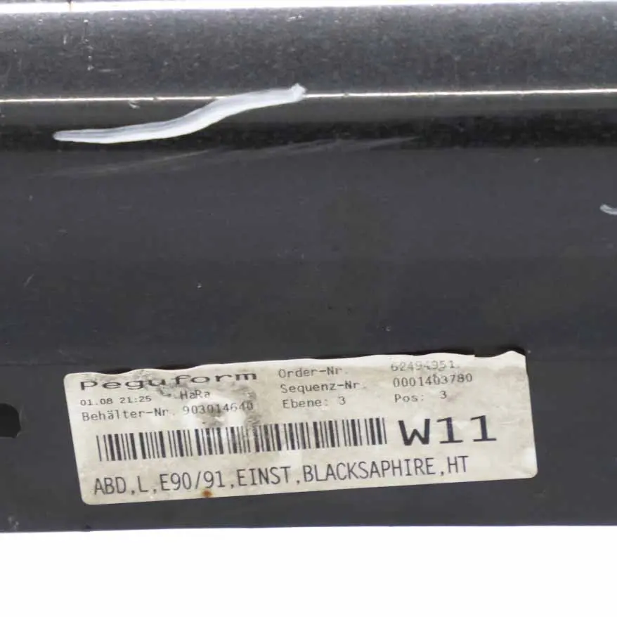 Bas de Porte Couverture Seuil a Gauche Noir Sapphire Metallise pour BMW 3 E90 E91 à propos du numéro de pièce 0032951-BS3 BMW 3 E90 E91 Bas de Porte Couverture Seuil a Gauche Noir Sapphire Metallise - SKU 0032951-BS3 - Numéro de pièce 0032951-BS3