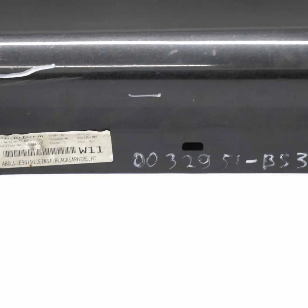 BMW E90 E91 Listello Portiera Apertura Gonna SX Black Sapphire Metallizzata - SKU 0032951-BS3 - Numero di parte 0032951-BS3