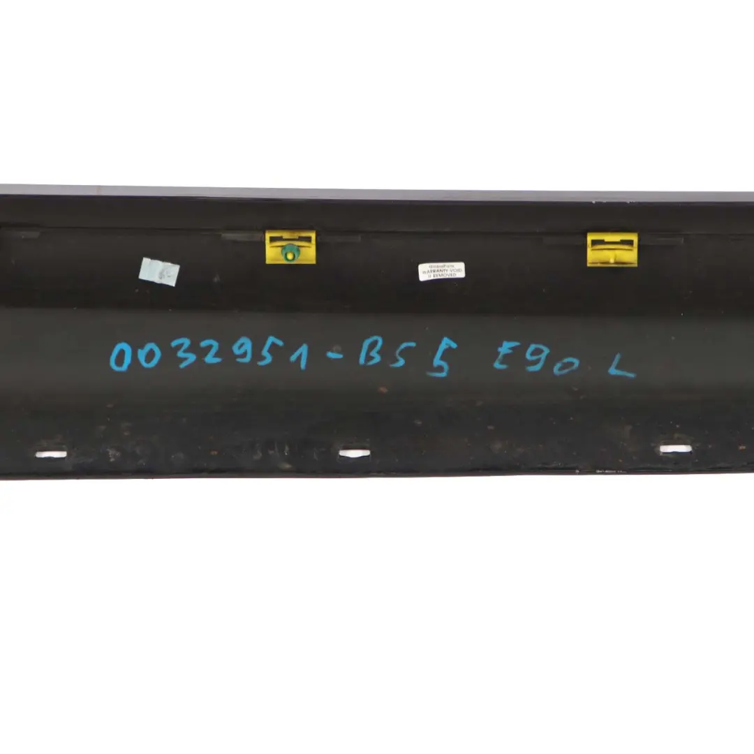 Sill Strip Side Trim Skirt Left N/S Black Sapphire - 475 to BMW 3 E90 E91 Cover with Part number 0032951 BMW 3 E90 E91 Cover Sill Strip Side Trim Skirt Left N/S Black Sapphire - 475 - SKU 0032951-BS5 - Part number 0032951