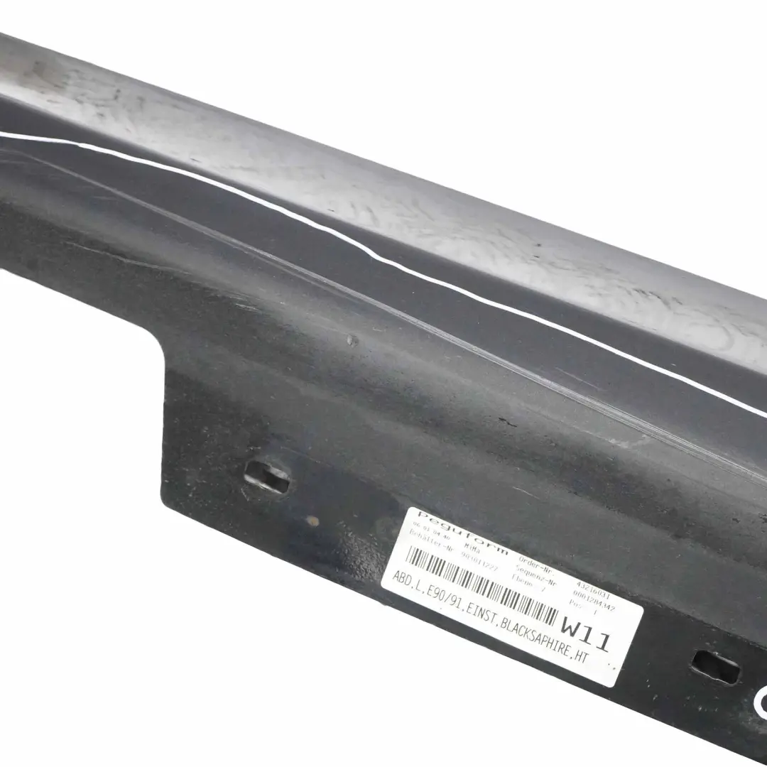 BMW 3 E90 E91 Schwellerleiste Blende Schweller Links Black Sapphire Schwarz 475 - SKU 0032951-BS - Teilenummer 0032951